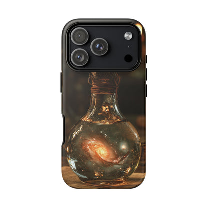 Bottled Cosmos iPhone Tough Case | Galaxy in an Antique Bottle