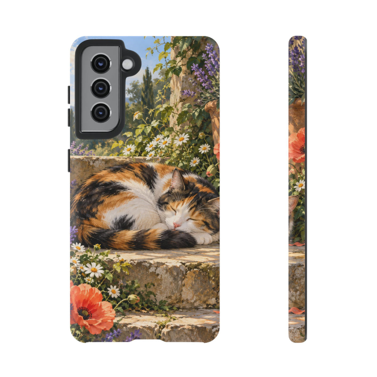 Garden Nap Samsung Galaxy Tough Case | calico cat