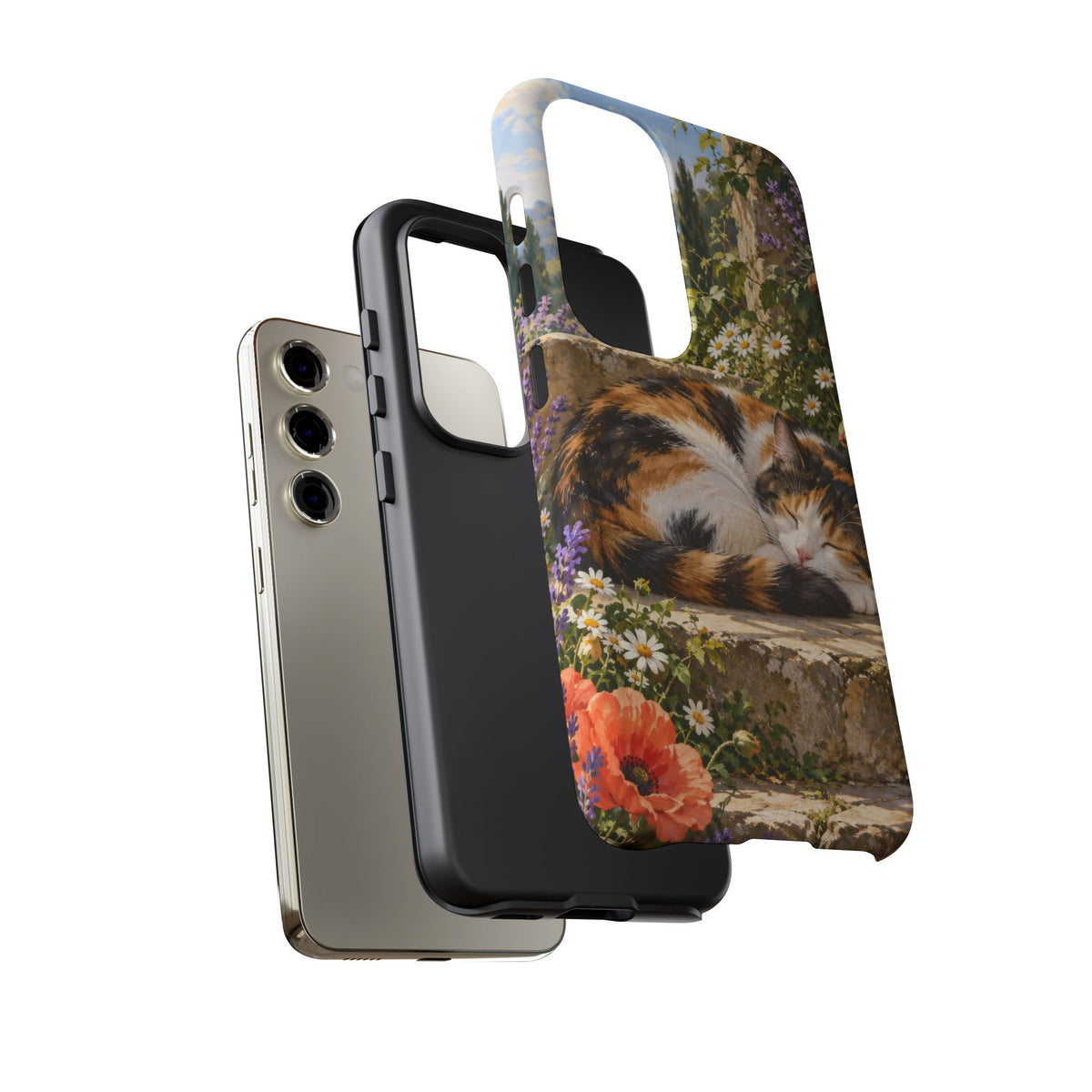 Garden Nap Samsung Galaxy Tough Case | calico cat