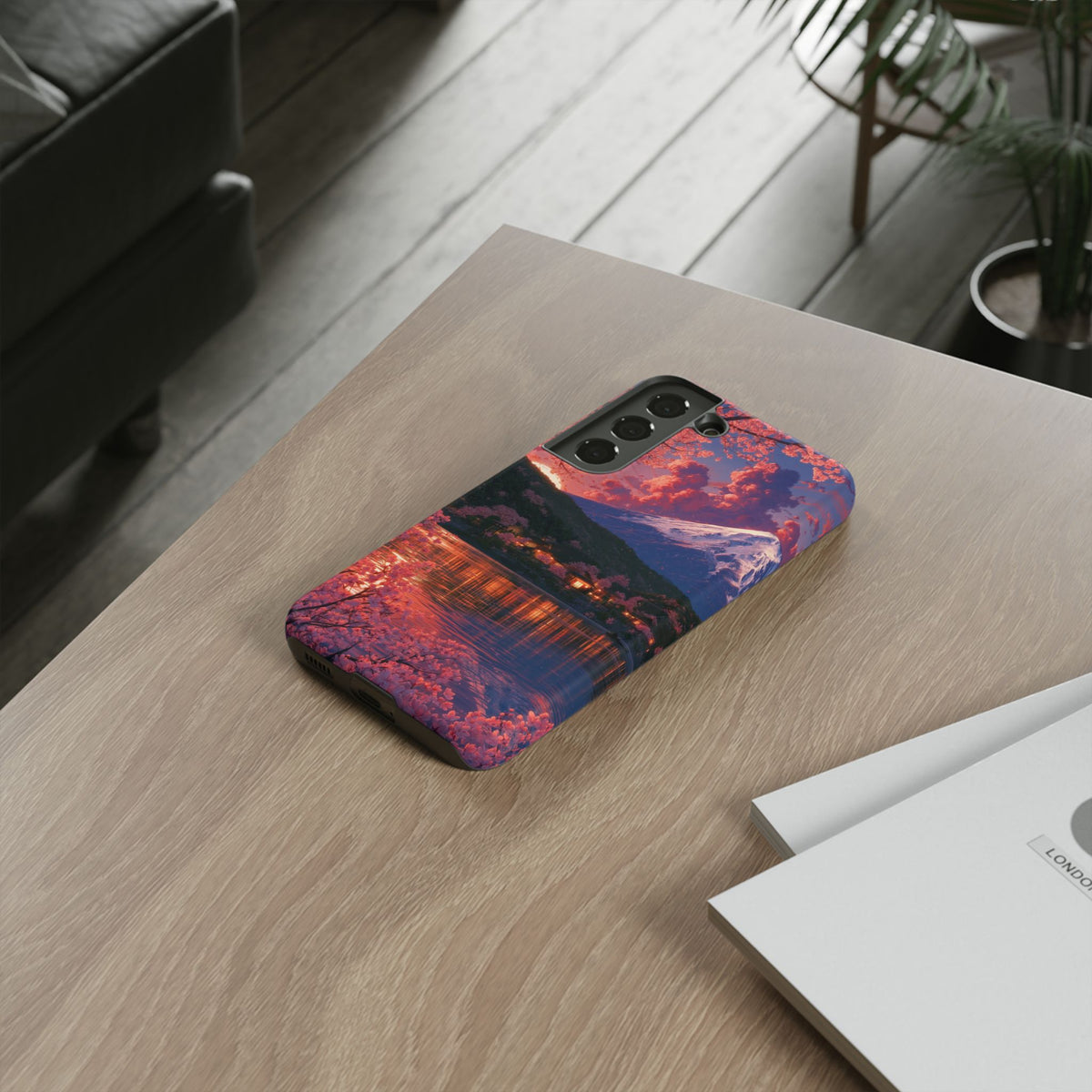 Sakura Lakeside Village Samsung Galaxy Tough Phone Case