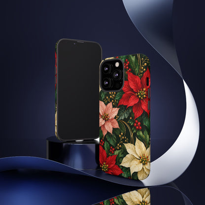 Noel in Bloom iPhone Tough Case | poinsettia