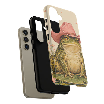 Cowboy Frog Samsung Galaxy Tough Case | Pink Hat Bullfrog