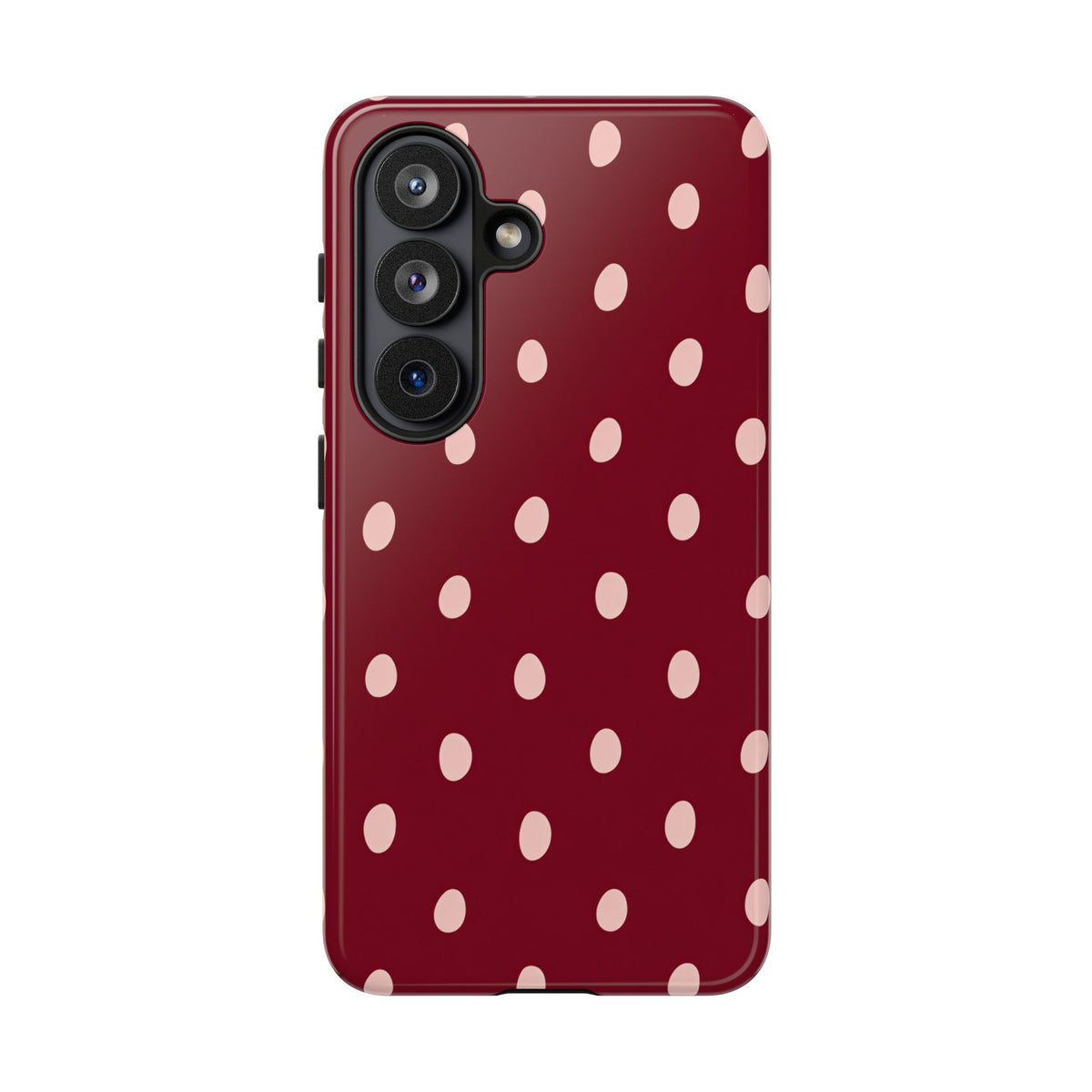 Burgundy Polka Dot Samsung Galaxy Tough Case | Mulberry Confetti