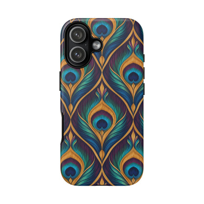 Peacock Nocturne iPhone Tough Case | art deco