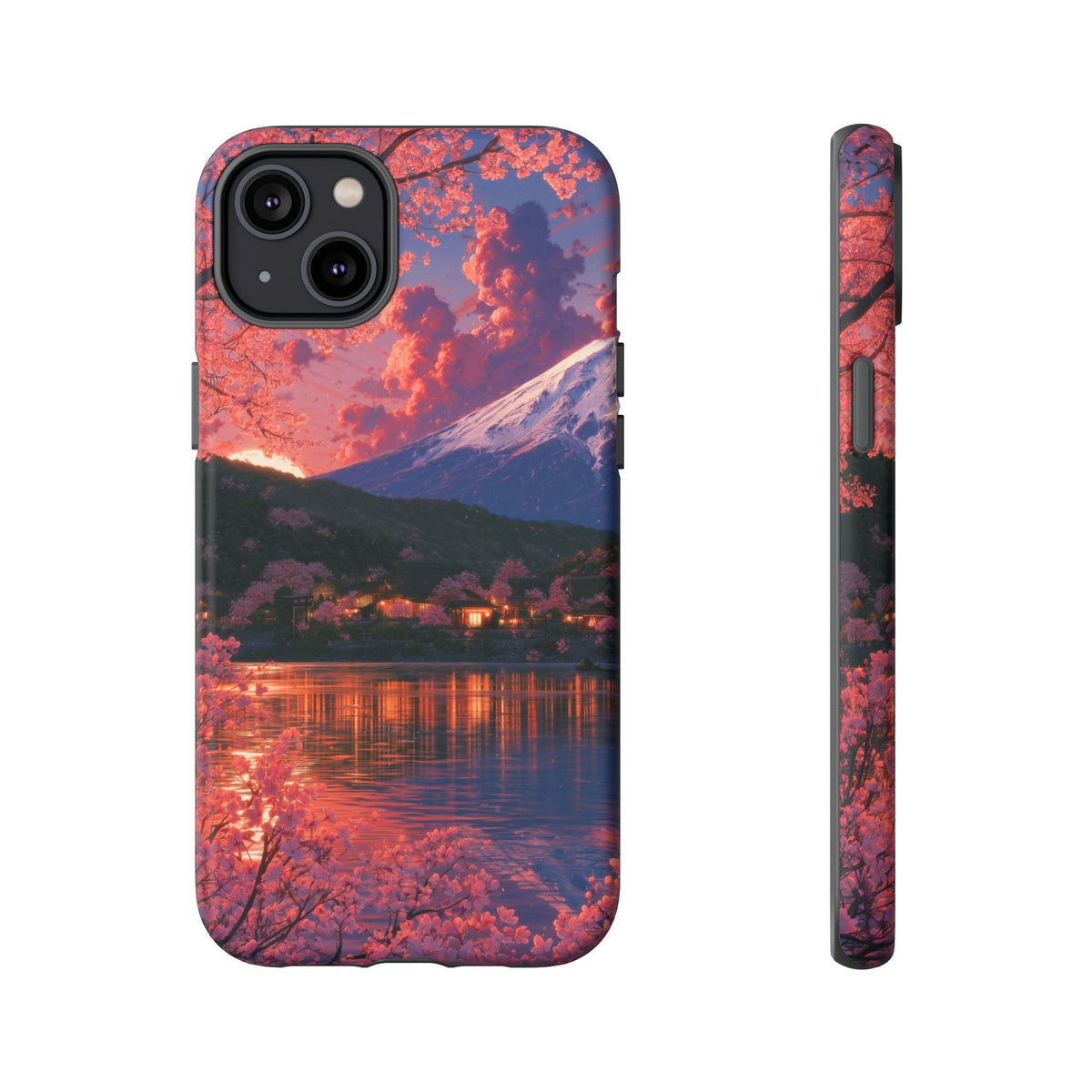 Sakura Lakeside Village iPhone Tough Phone Case
