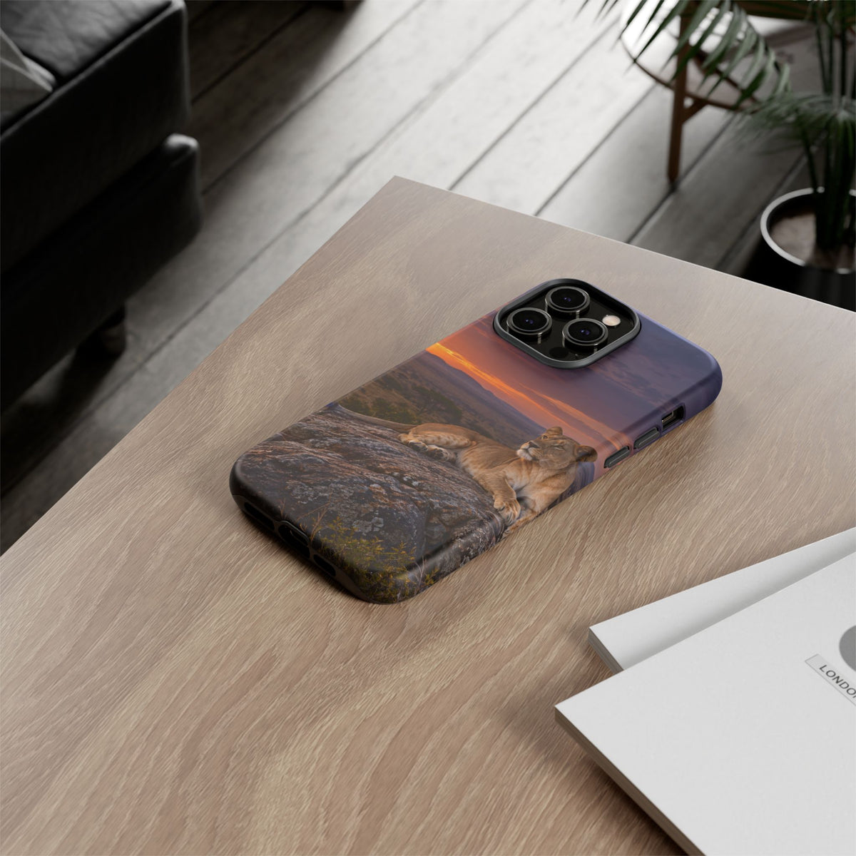 Lioness in the Blue Hour iPhone Tough Case