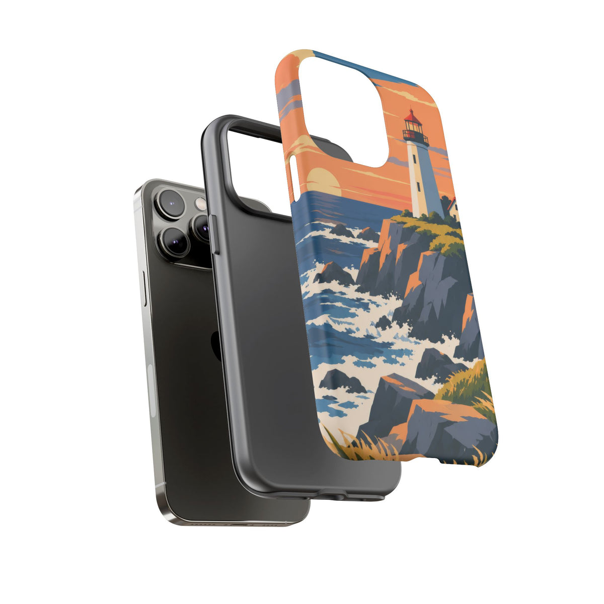 Lighthouse — Atlantic Beacon iPhone Tough Case