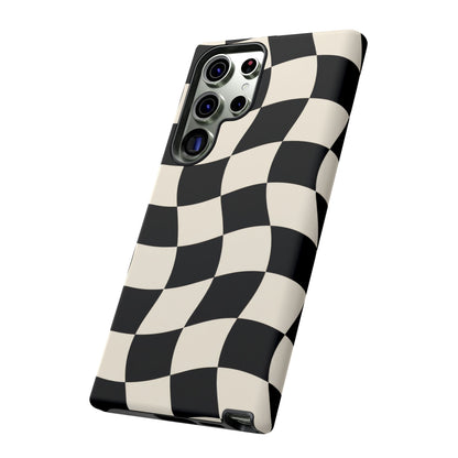 Liquid Check Samsung Galaxy Tough Case | Wavy Checkerboard