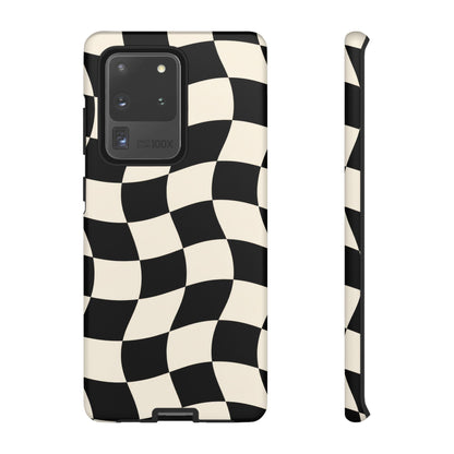 Liquid Check Samsung Galaxy Tough Case | Wavy Checkerboard