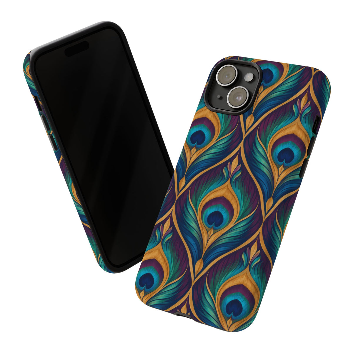 Peacock Nocturne iPhone Tough Case | art deco