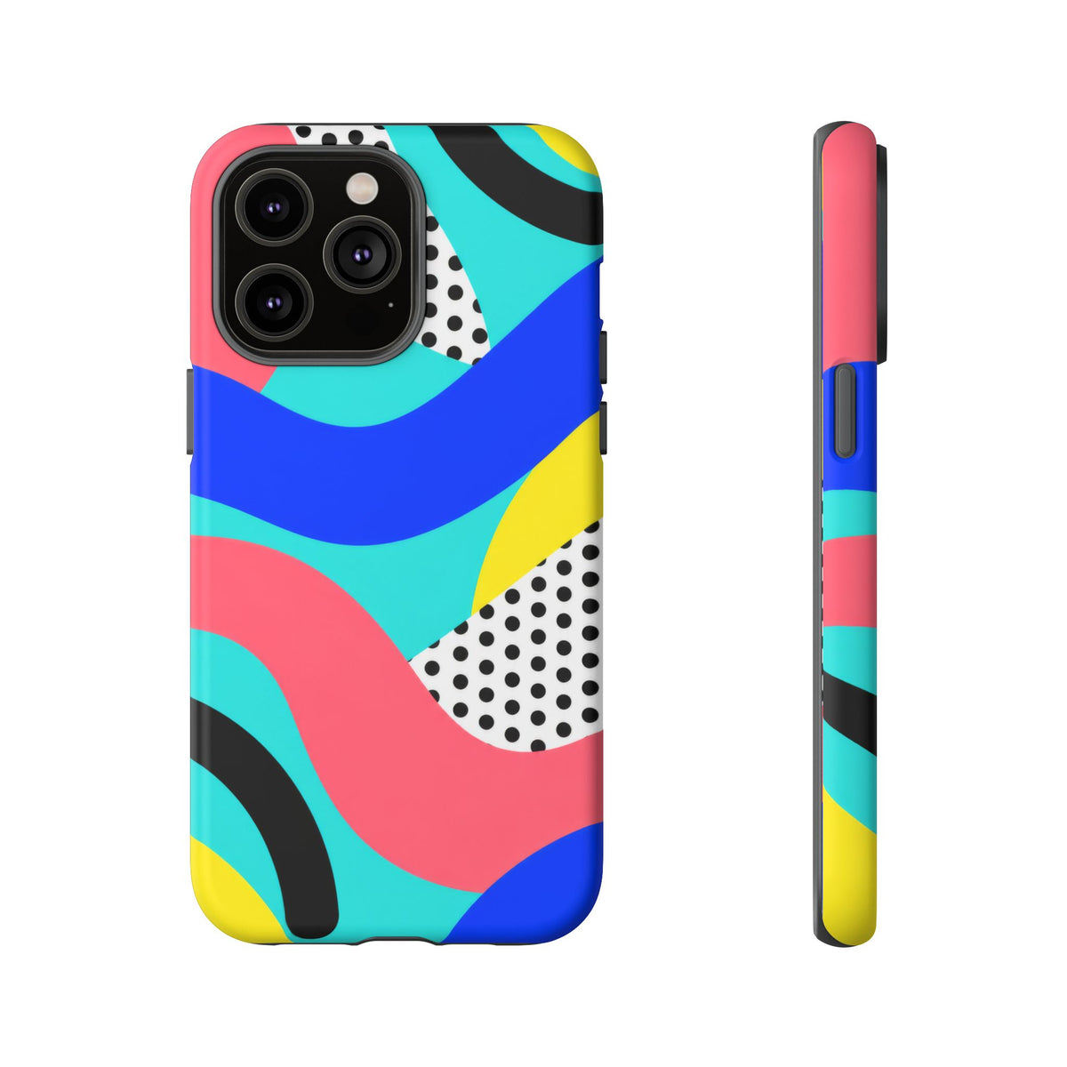 Poolside Pop iPhone Tough Case | Wavy Color Block