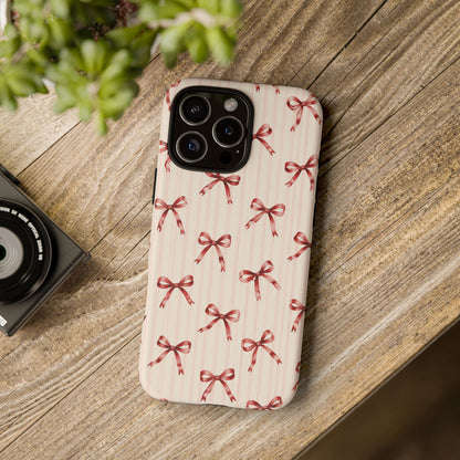 Red Bow iPhone Tough Case | Ribbon Waltz