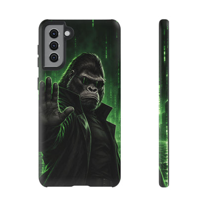 Cyberpunk Gorilla Samsung Galaxy Tough Case | Neon Code Silverback