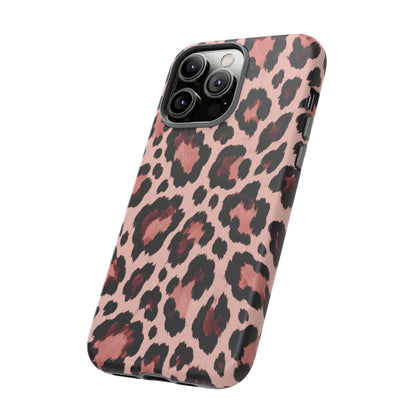 Wild Burgundy iPhone Tough Case | leopard print