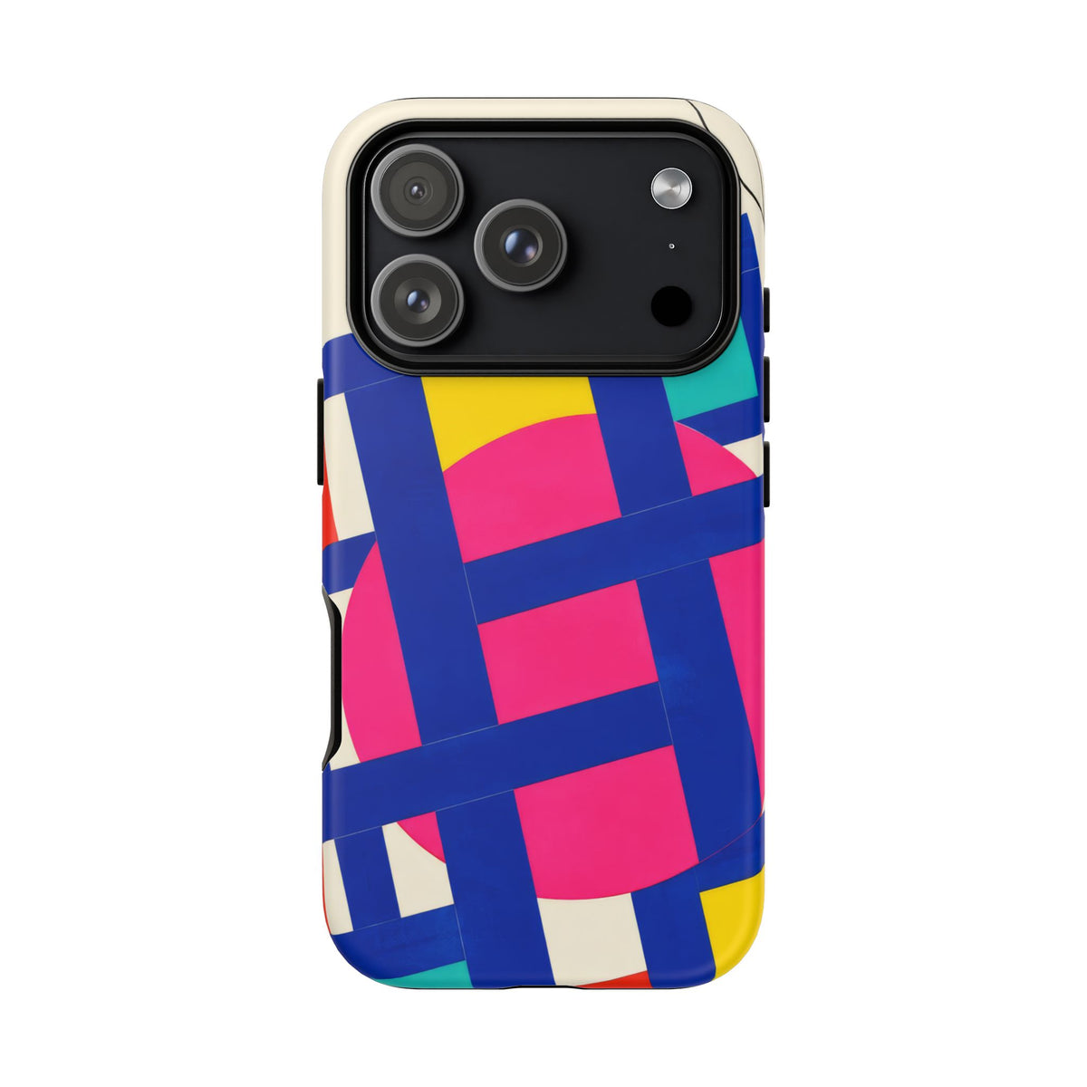 Chromatic Mischief iPhone Tough Case | Geometric Color Block Art