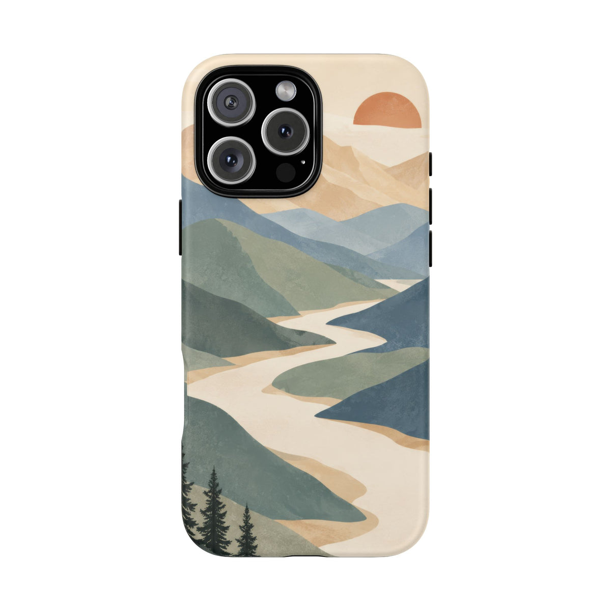 Quiet Pass iPhone Tough Case | mountain river
