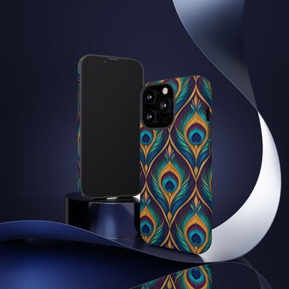 Peacock Nocturne iPhone Tough Case | art deco