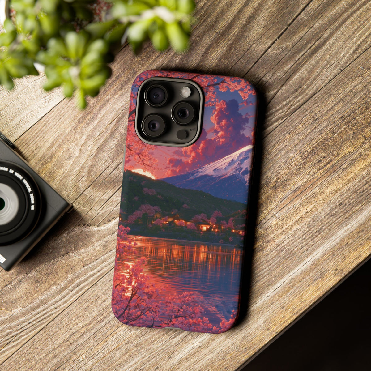 Sakura Lakeside Village iPhone Tough Phone Case