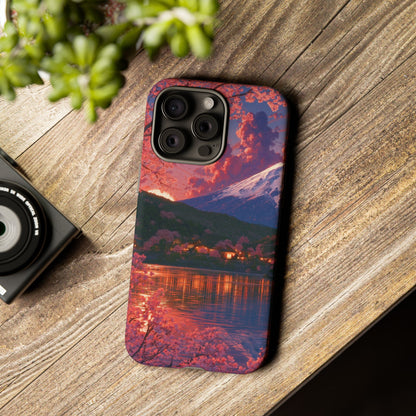 Sakura Lakeside Village iPhone Tough Phone Case