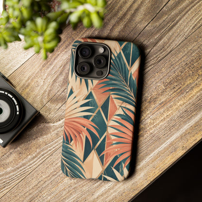 Coral Palm Pavilion iPhone Tough Case | art deco