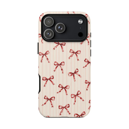 Red Bow iPhone Tough Case | Ribbon Waltz