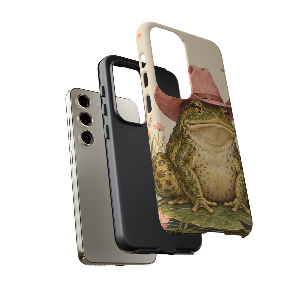 Cowboy Frog Samsung Galaxy Tough Case | Pink Hat Bullfrog