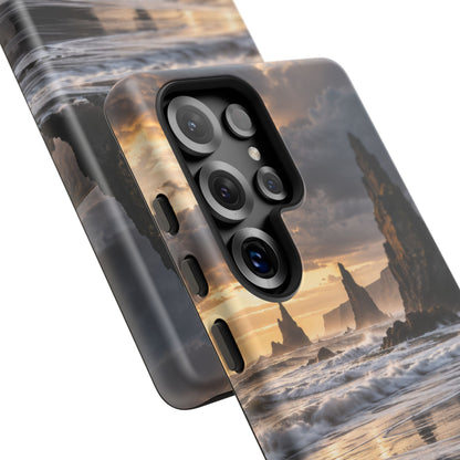 Black Sand and Silver Samsung Galaxy Tough Case | black sand beach