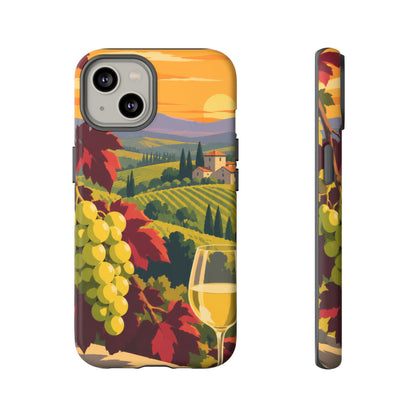 Wine & Grapes — Golden Vintage iPhone Tough Case | wine grapes