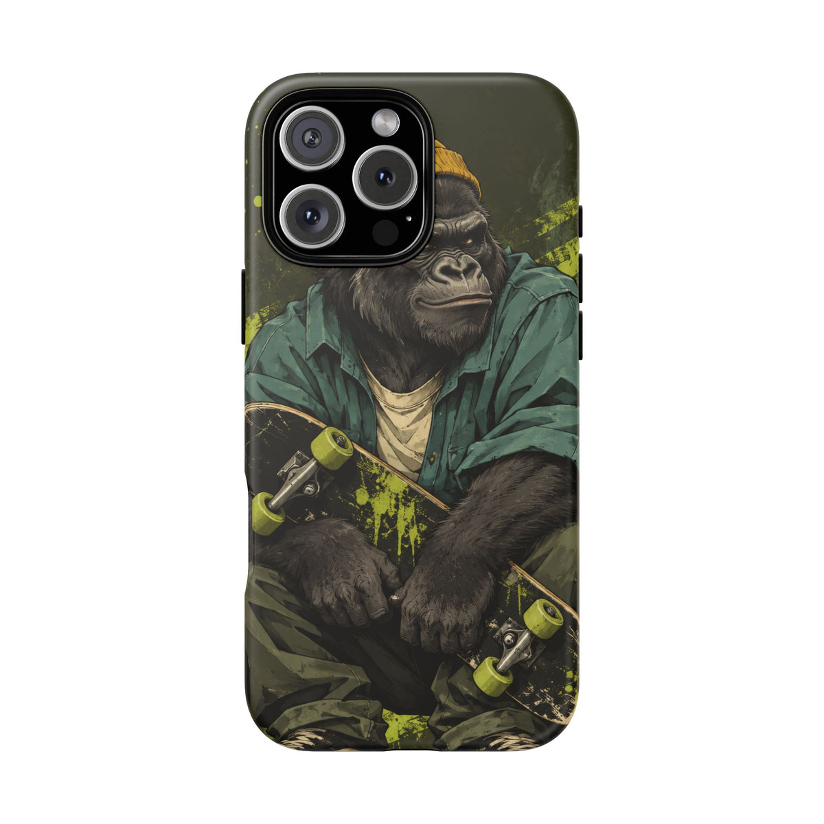 Concrete Jungle iPhone Tough Case | Skater Gorilla Illustration