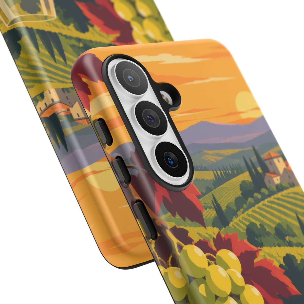Wine & Grapes — Golden Vintage Samsung Galaxy Tough Case | wine grapes