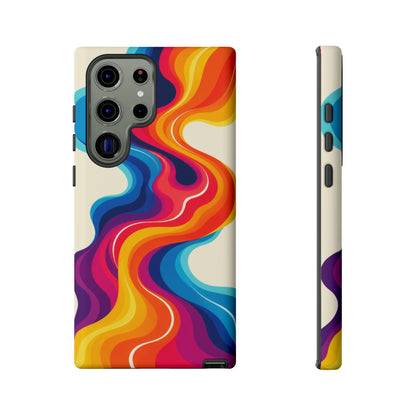 Chromatic Current Samsung Galaxy Tough Case | retro waves