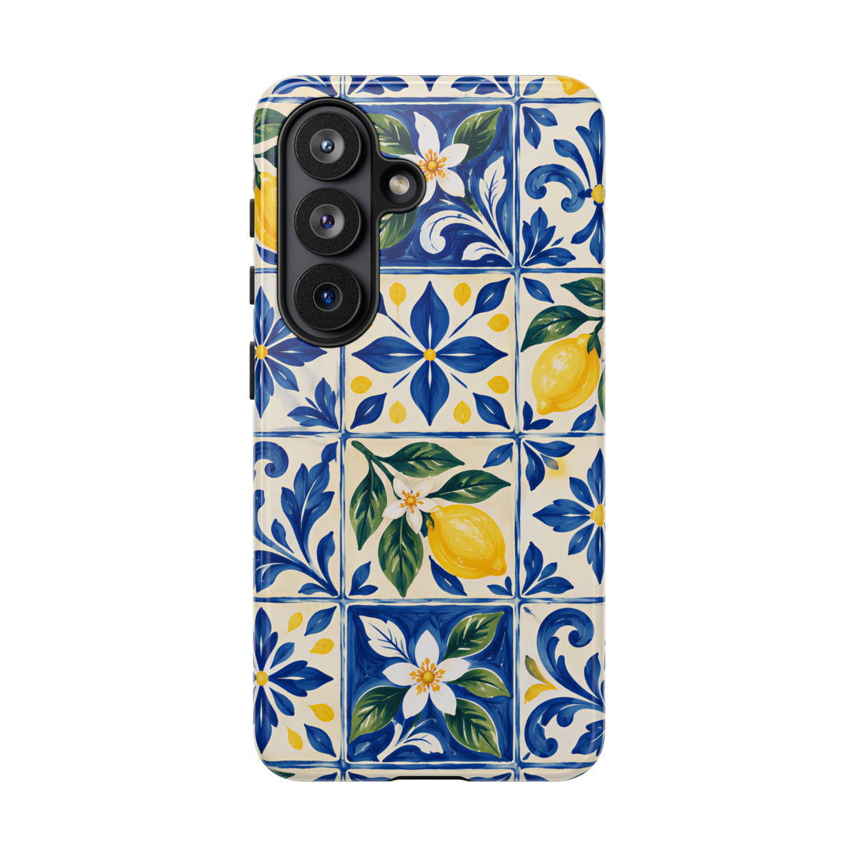 Blue Lemon Tile Samsung Galaxy Tough Case | Azulejo Orchard