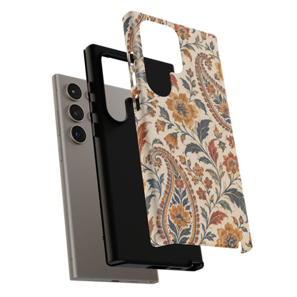 Saffron Heirloom Samsung Galaxy Tough Case | Floral Paisley on Ivory