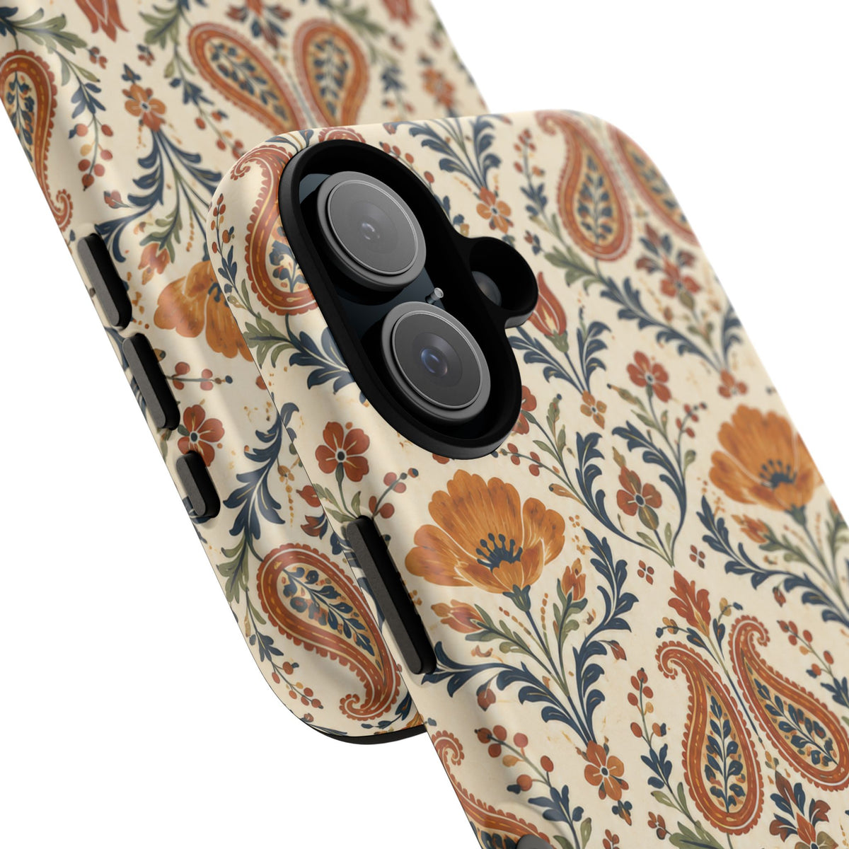 Terracotta Arabesque iPhone Tough Case | Terracotta Floral Paisley