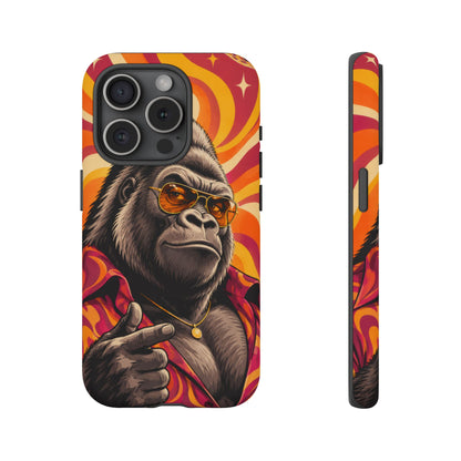 Velvet Groove iPhone Tough Case | Retro Disco Gorilla Art