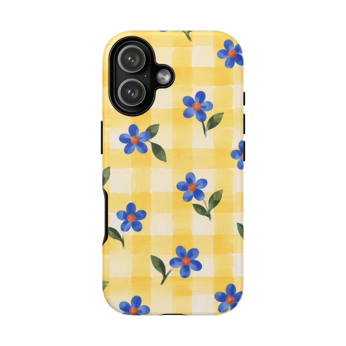 Buttercup Picnic iPhone Tough Case | yellow gingham