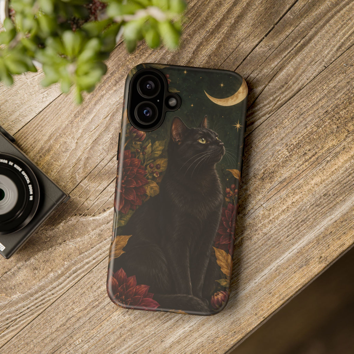 Midnight Familiar iPhone Tough Case | black cat