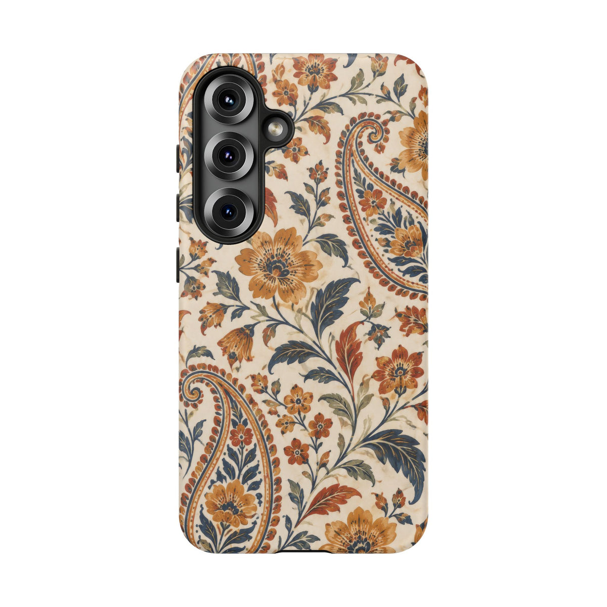 Saffron Heirloom Samsung Galaxy Tough Case | Floral Paisley on Ivory