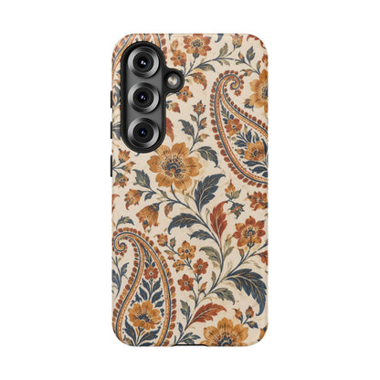 Saffron Heirloom Samsung Galaxy Tough Case | Floral Paisley on Ivory
