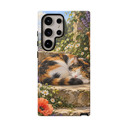 Garden Nap Samsung Galaxy Tough Case | calico cat