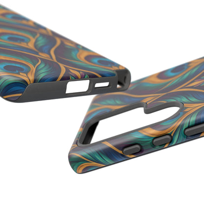 Peacock Nocturne Samsung Galaxy Tough Case | art deco