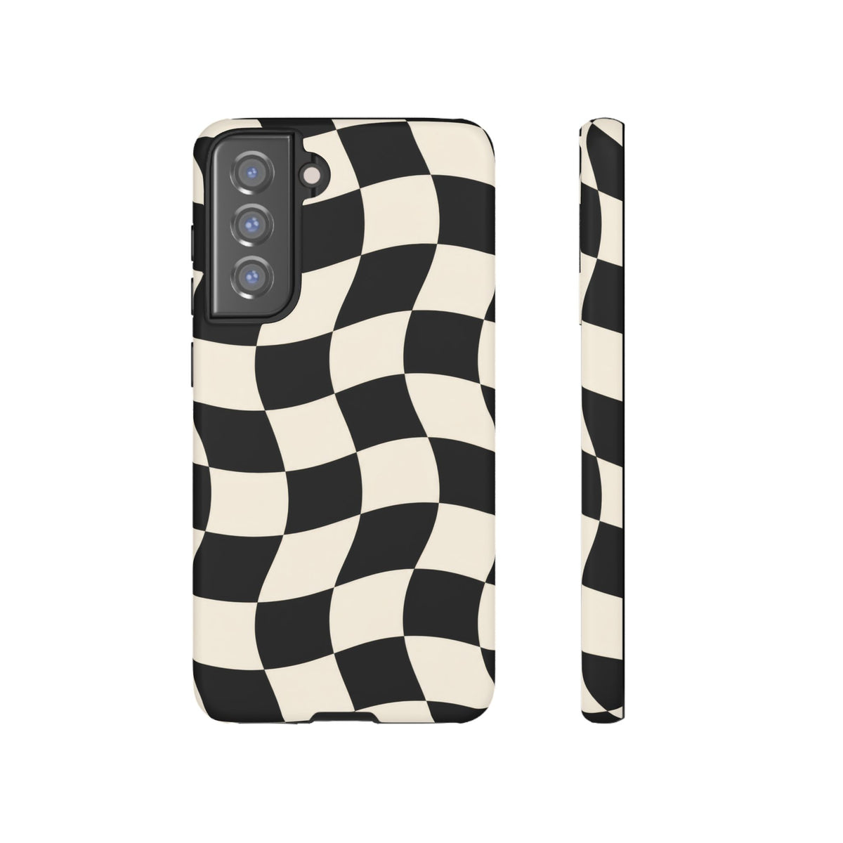 Liquid Check Samsung Galaxy Tough Case | Wavy Checkerboard