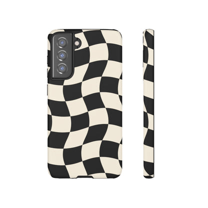 Liquid Check Samsung Galaxy Tough Case | Wavy Checkerboard