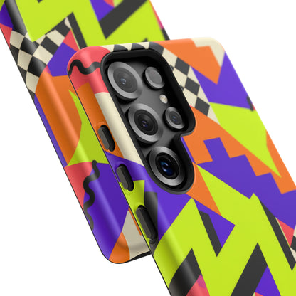 Acid Arcade Samsung Galaxy Tough Case | Bright Retro Geometry