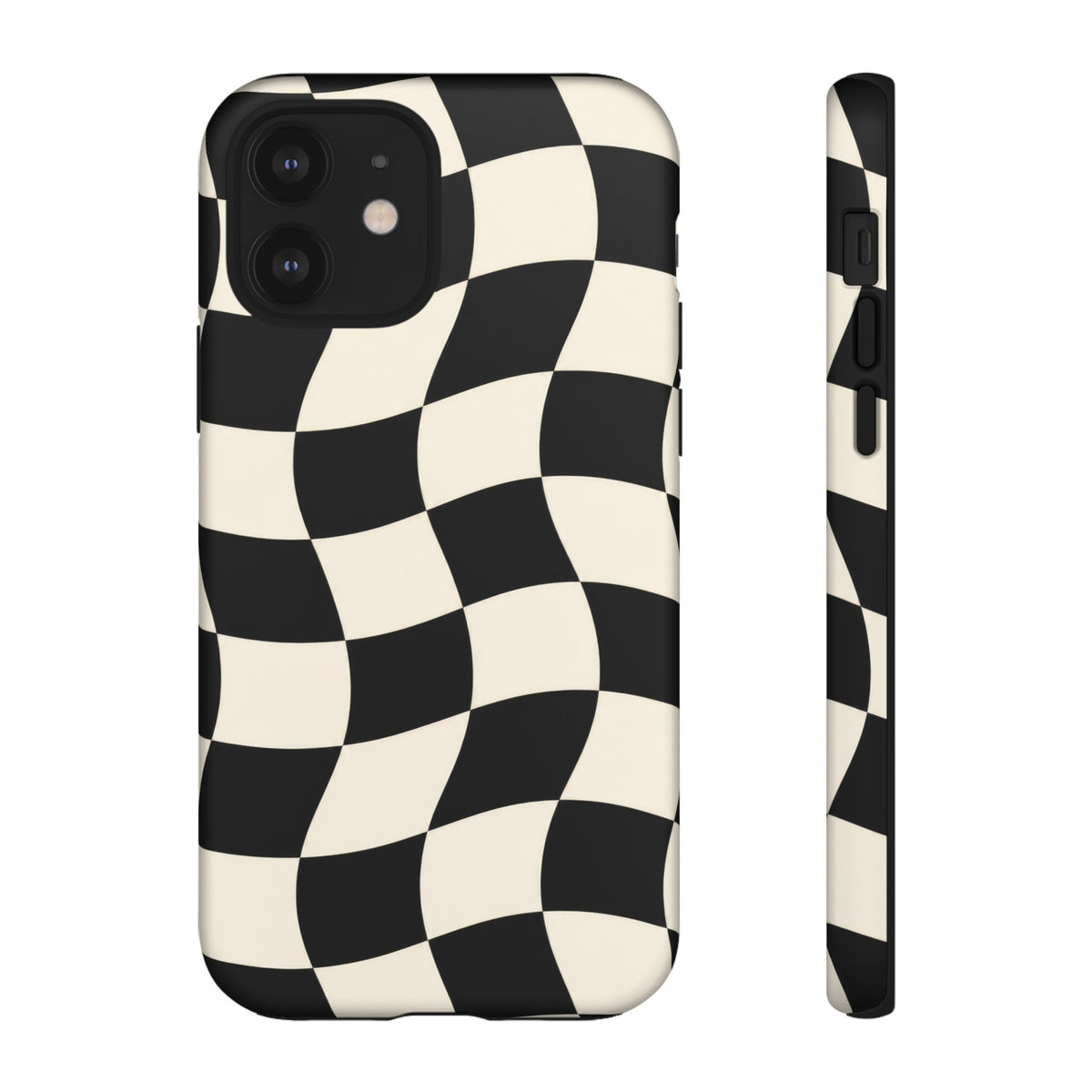 Liquid Check iPhone Tough Case | Wavy Checkerboard