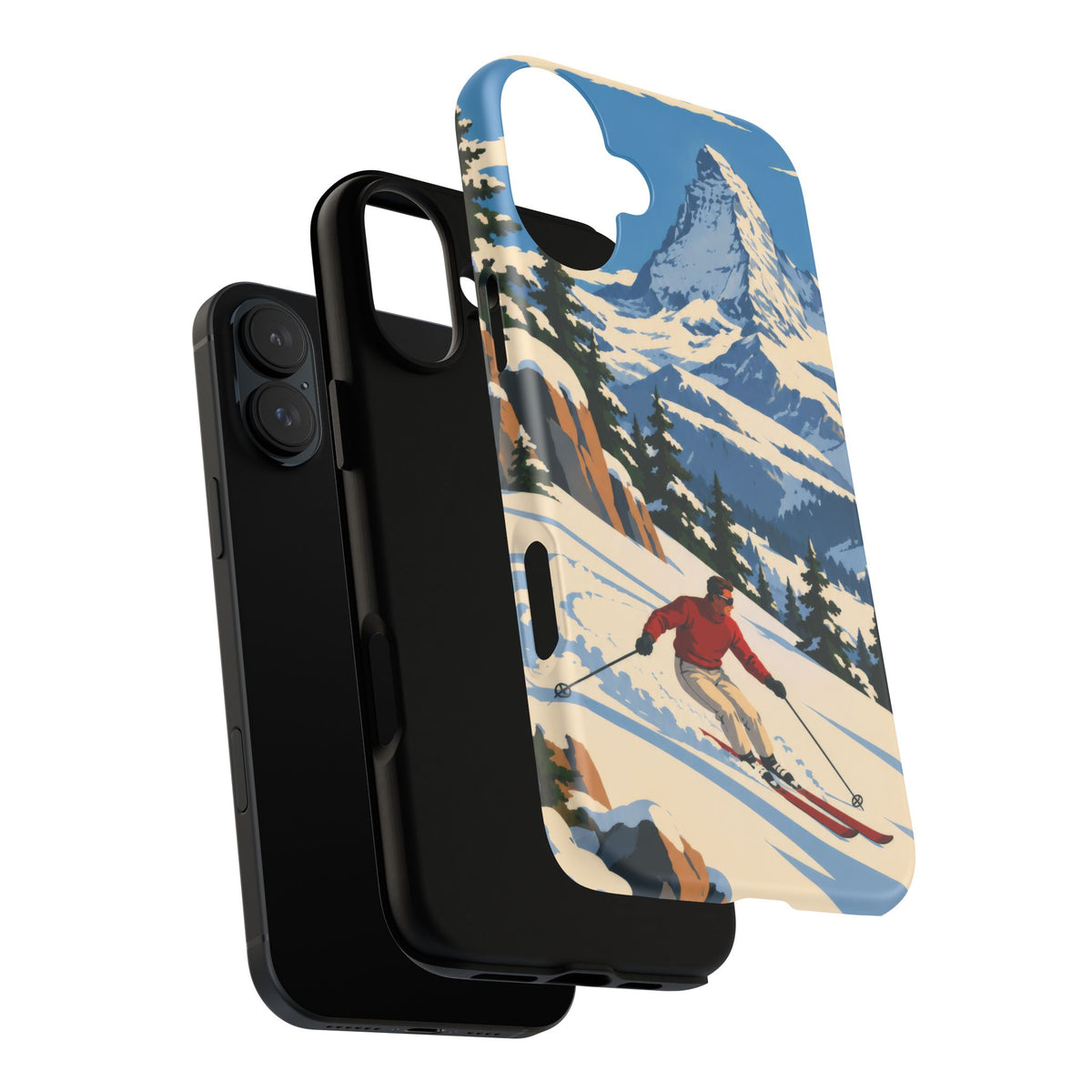 Swiss Skiing — Downhill Arc iPhone Tough Case