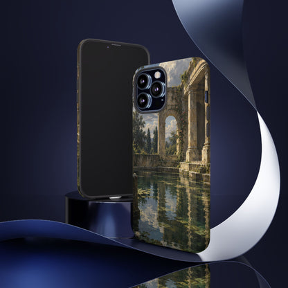 The Flooded Court iPhone Tough Case | Ancient Garden Landscape