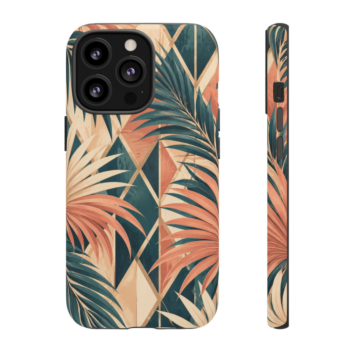 Coral Palm Pavilion iPhone Tough Case | art deco