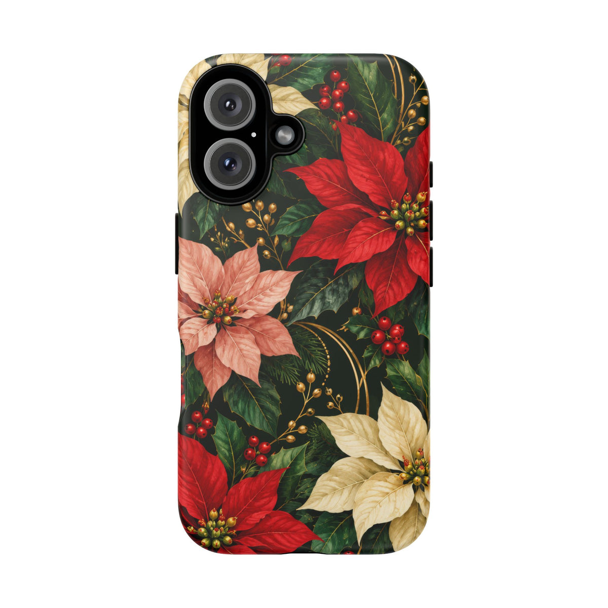 Noel in Bloom iPhone Tough Case | poinsettia