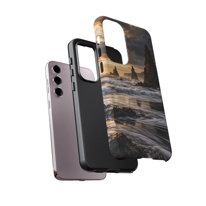 Black Sand and Silver Samsung Galaxy Tough Case | black sand beach